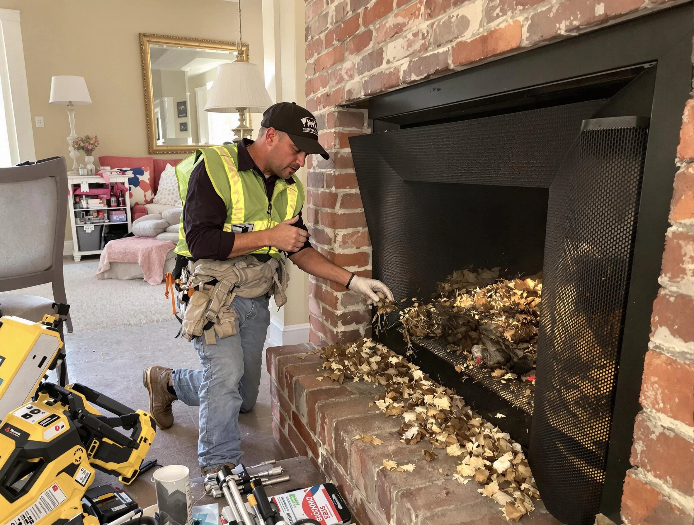 Safe screening installation by Mechanicsville Chimney Sweep in Mechanicsville, VA