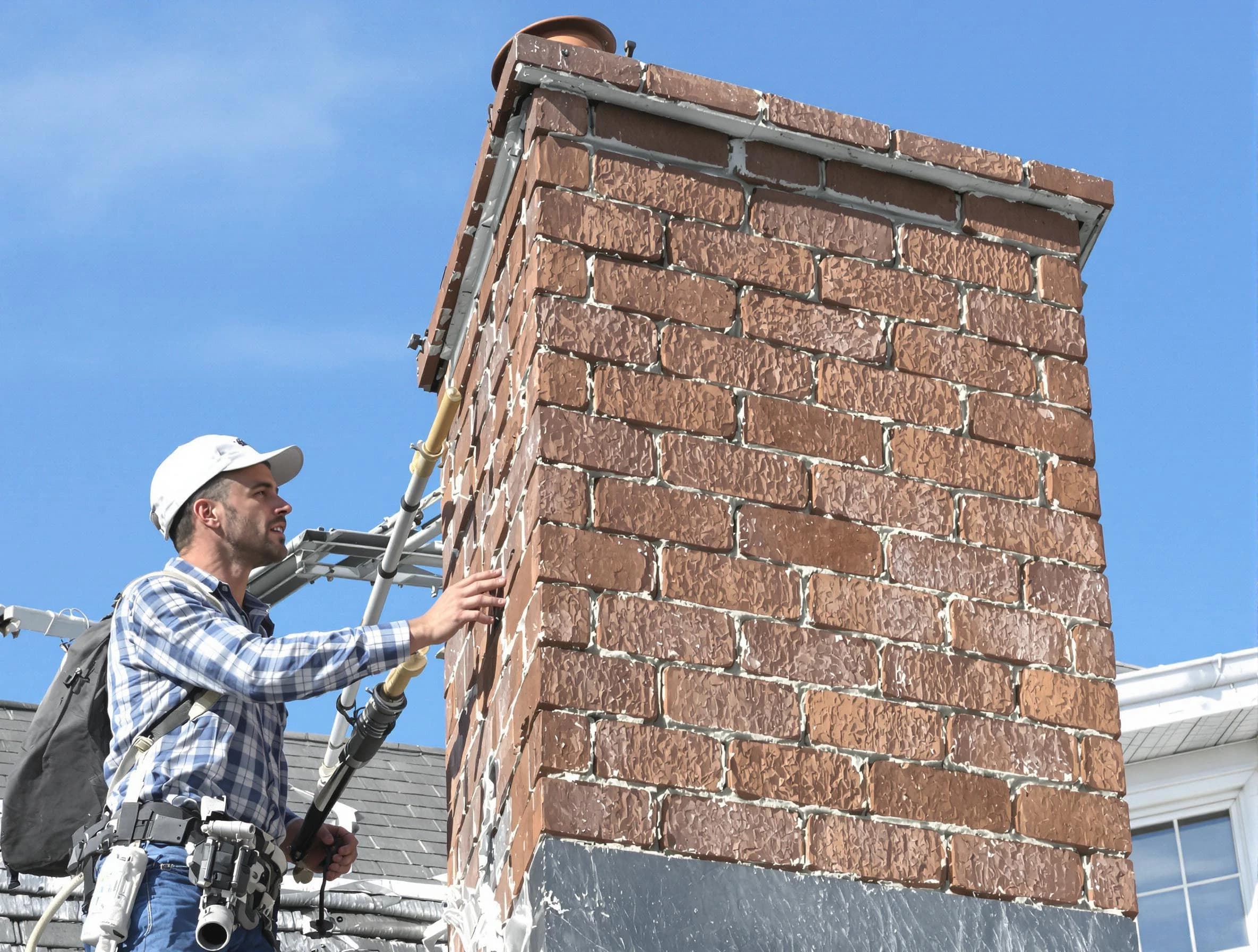 Brickwork for a chimney rebuild by Mechanicsville Chimney Sweep in Mechanicsville, VA