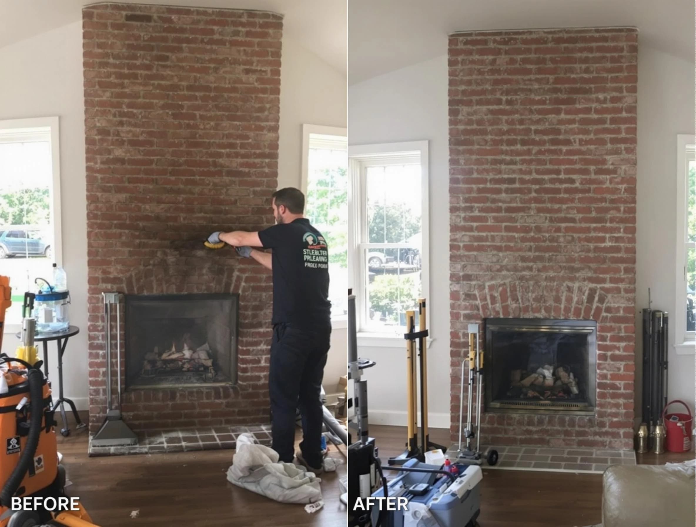 Finished chimney sweeping service by Mechanicsville Chimney Sweep in Mechanicsville, VA