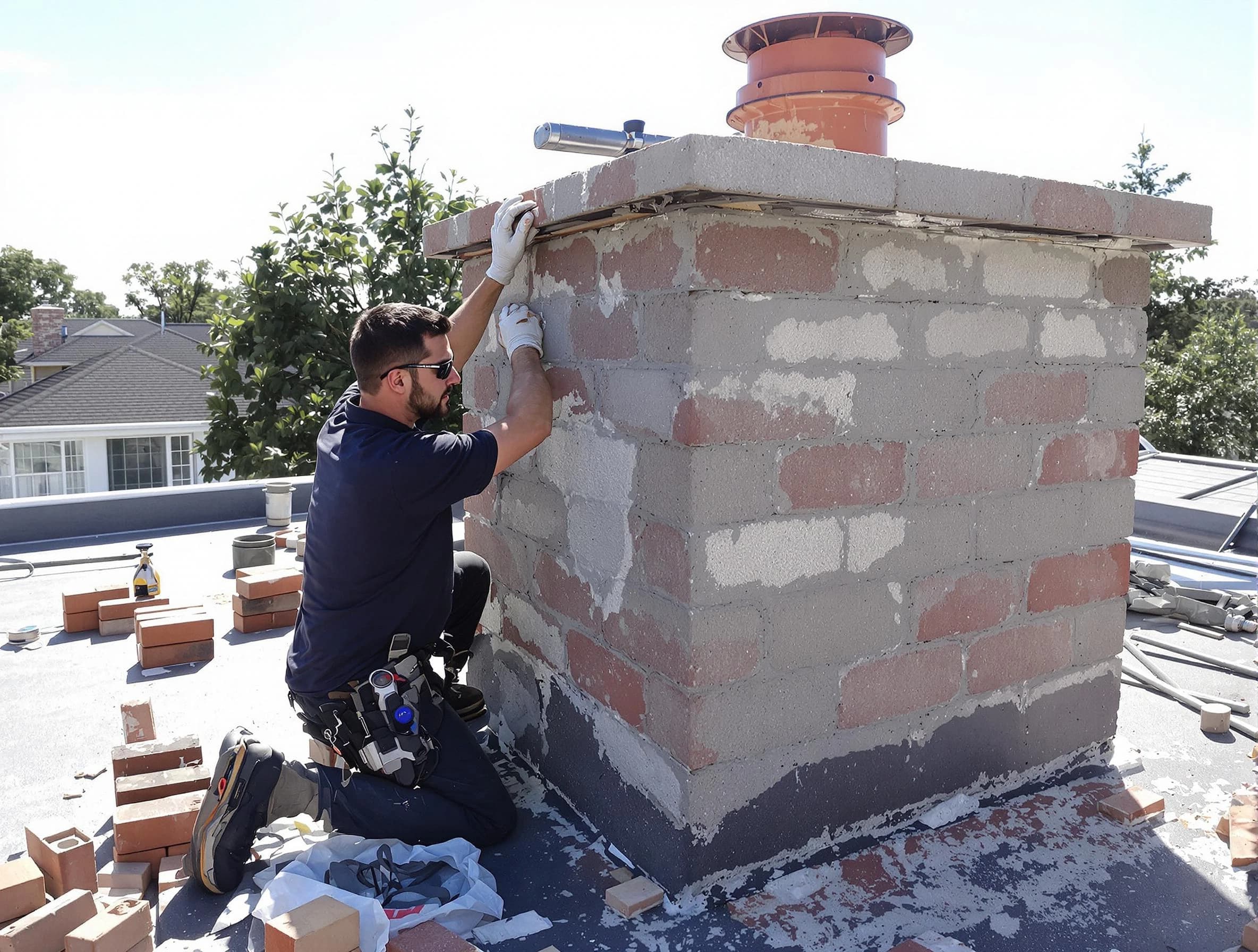 Advanced chimney repair process by Mechanicsville Chimney Sweep in Mechanicsville, VA