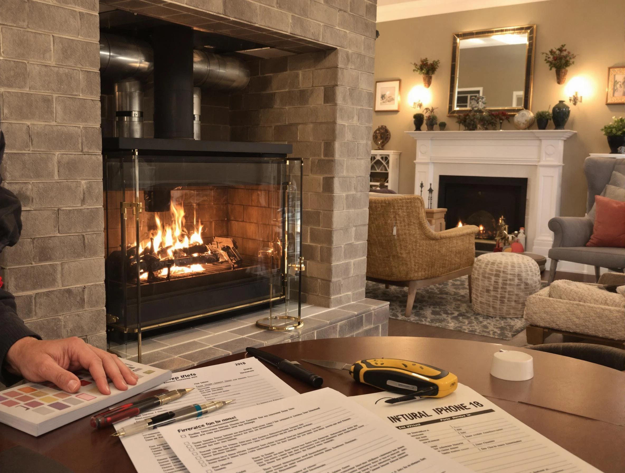 Mechanicsville Chimney Sweep verifying fireplace safety measures in Mechanicsville, VA