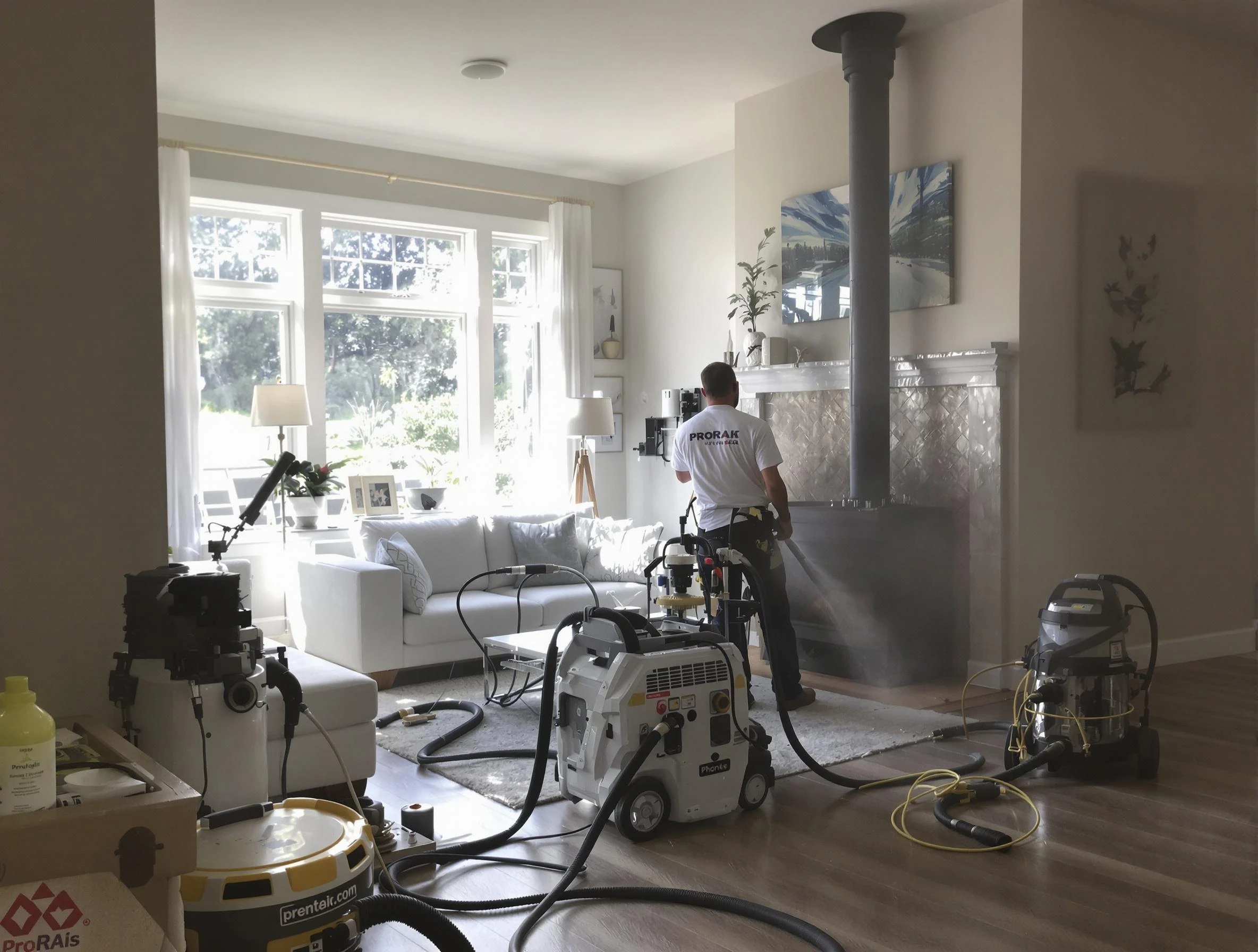 Soot removal service by Mechanicsville Chimney Sweep for a fireplace in Mechanicsville, VA
